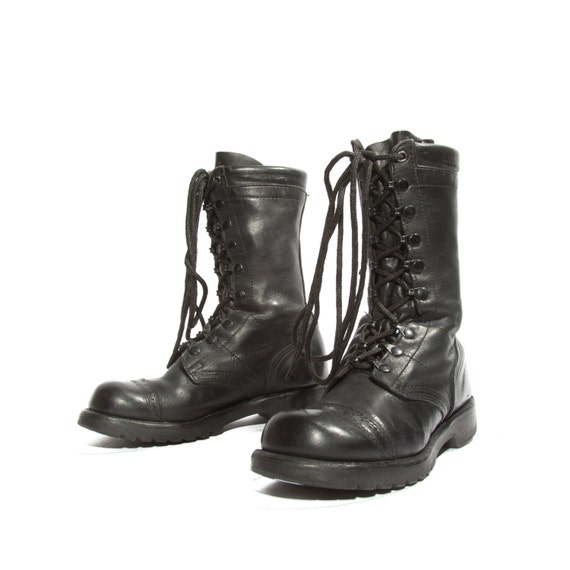 Items similar to Women's Corcoran Vintage Combat Boots Black Cap Toe ...