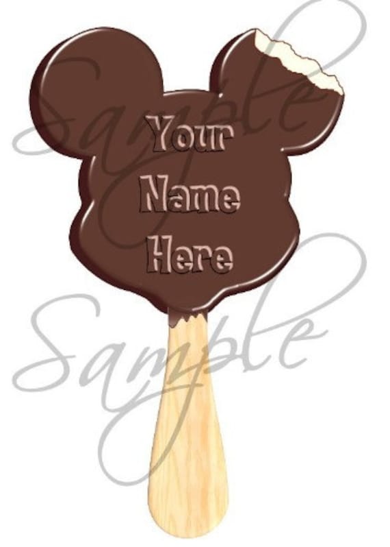 Mickey Ice Cream Bar DIY personalized printable digital file