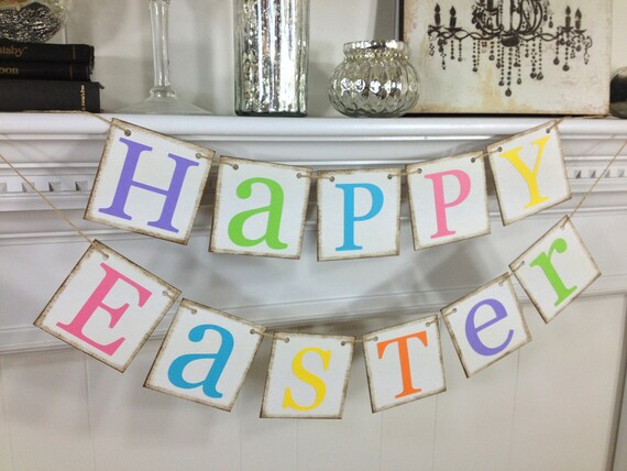 Happy Easter Decoration - Happy Easter Banner- Easter Banner - Easter Garland