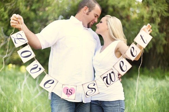 Love Is Sweet Banner - Wedding Banner Photo Prop - Wedding Sign - Wedding Decoration
