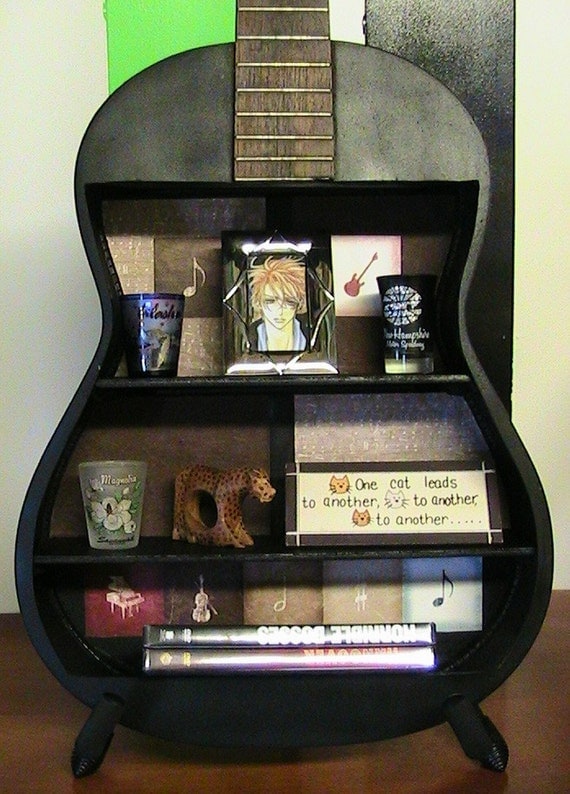 Upcycled Acoustic Guitar Shelf