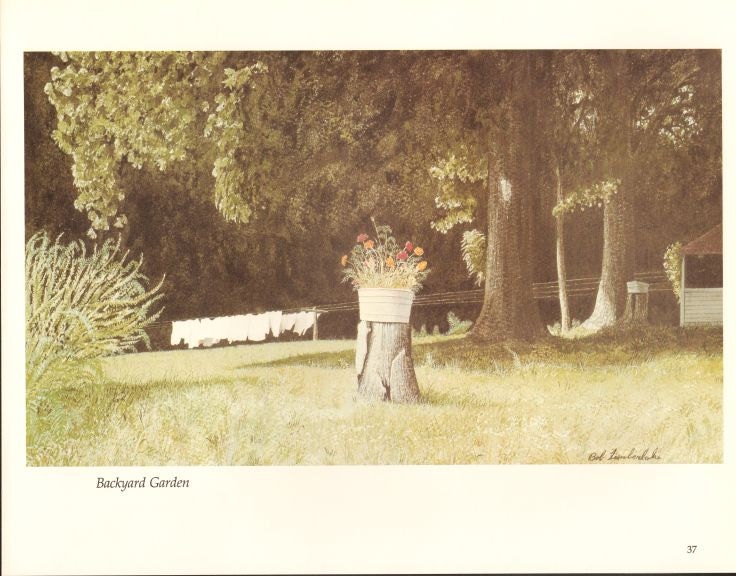 Backyard Garden Bob Timberlake Vintage Art Prints American