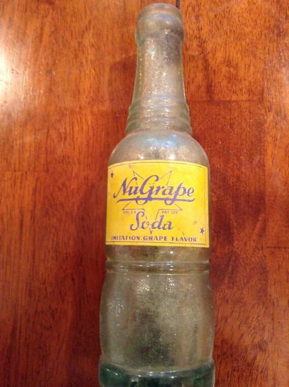 Vintage NuGrape soda pop bottle