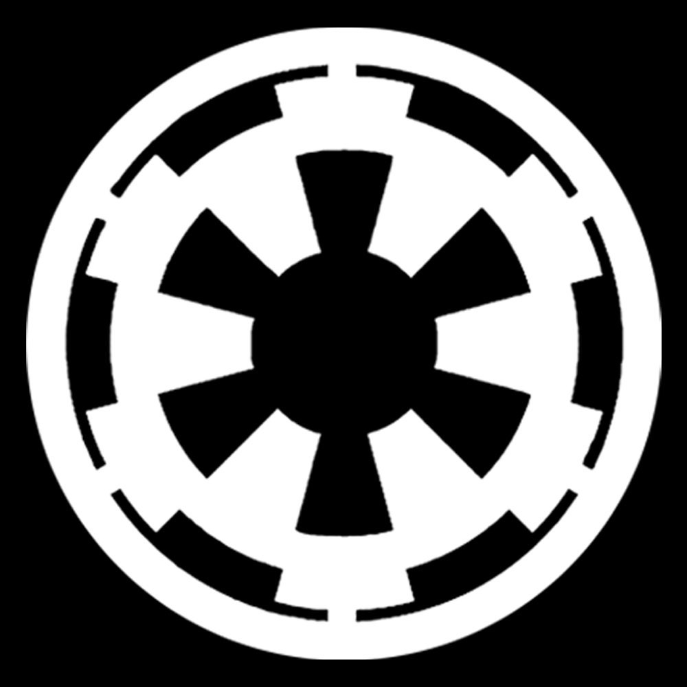 Star Wars Galactic Empire Logo 8 White Vinyl Decal