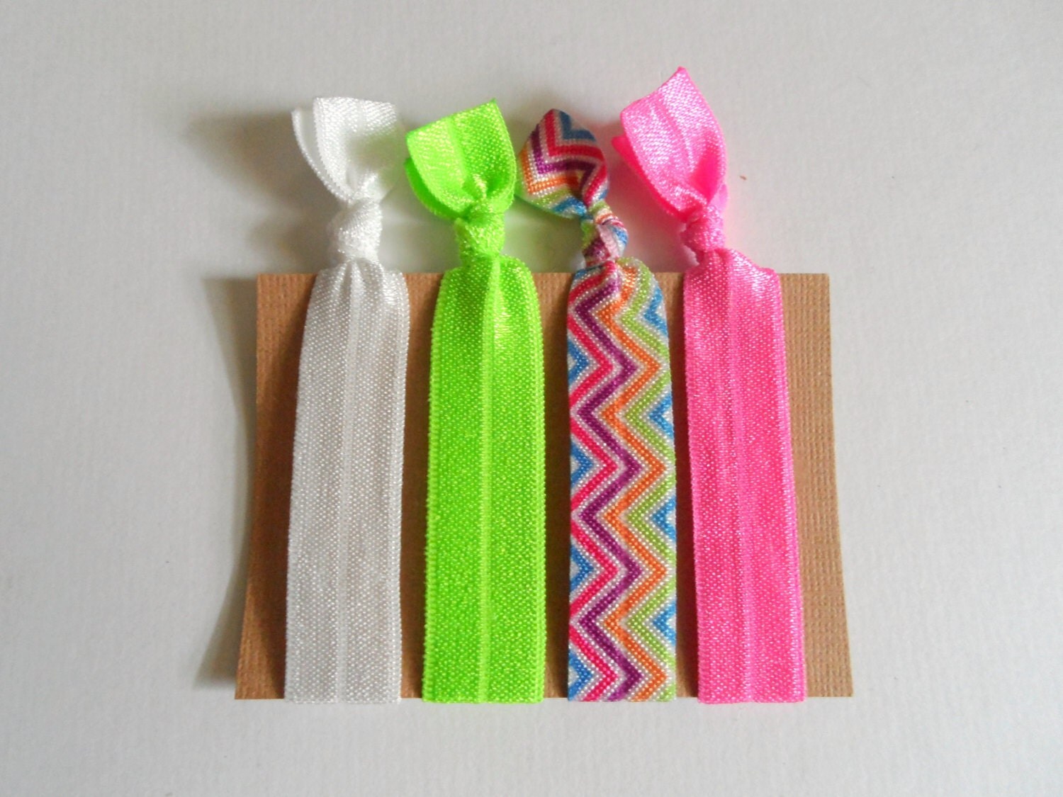 Elastic Hair Ties Neon Chevron Yoga Hair Bands