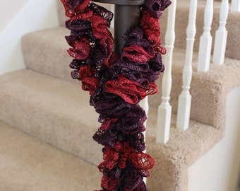 Handmade Ruffle Scarf (Sashay yarn)