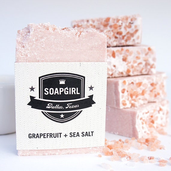 GRAPEFRUIT SEA SALT Cold Process Handmade by soapgirldallas