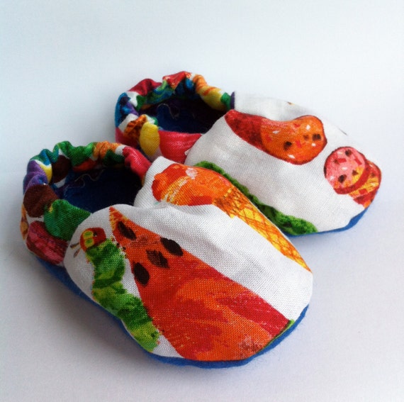 The Very Hungry Caterpillar Baby Booties by DesignedForDelilah