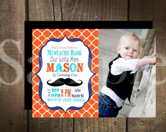 Custom Mustache Bash Invitation