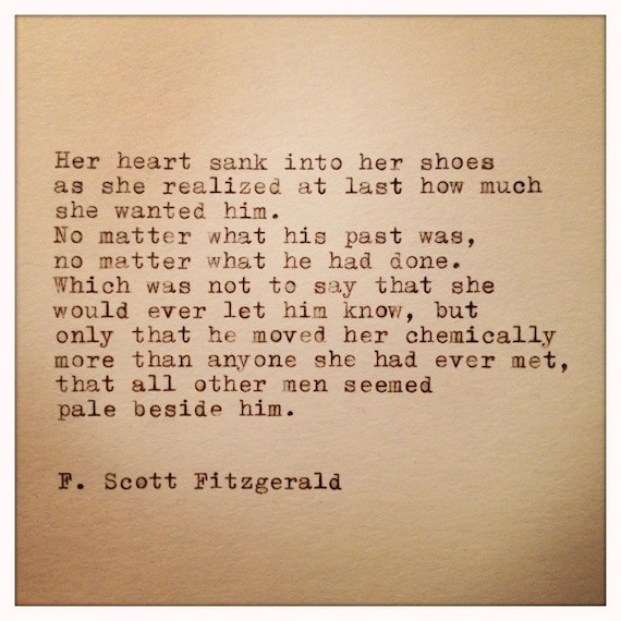 F. Scott Fitzgerald Quote Typed on Typewriter