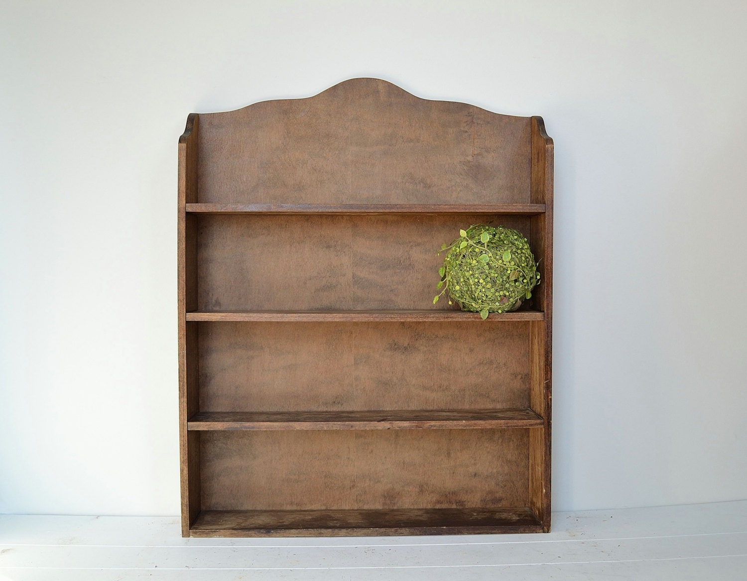 vintage wooden wall shelf