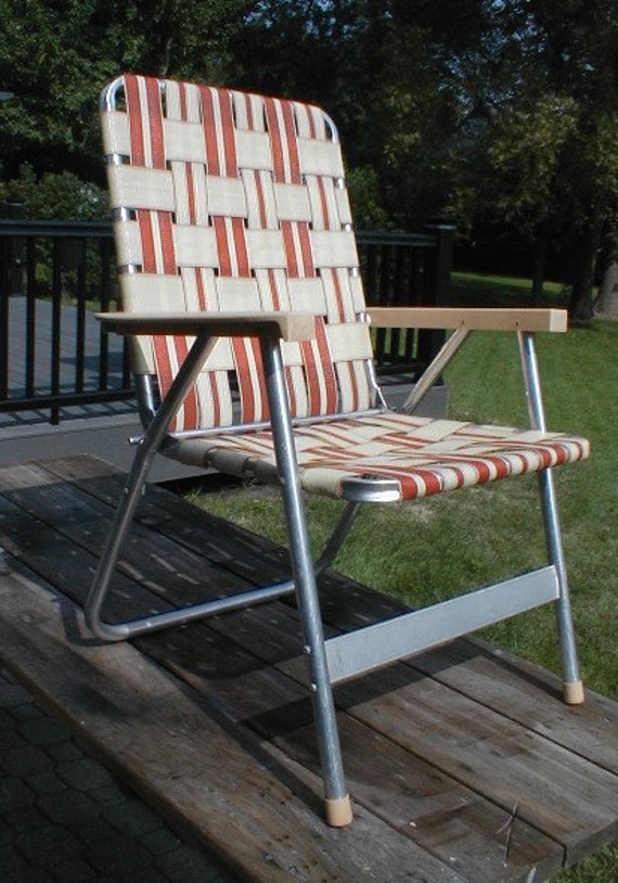 webbed aluminum lawn chair
