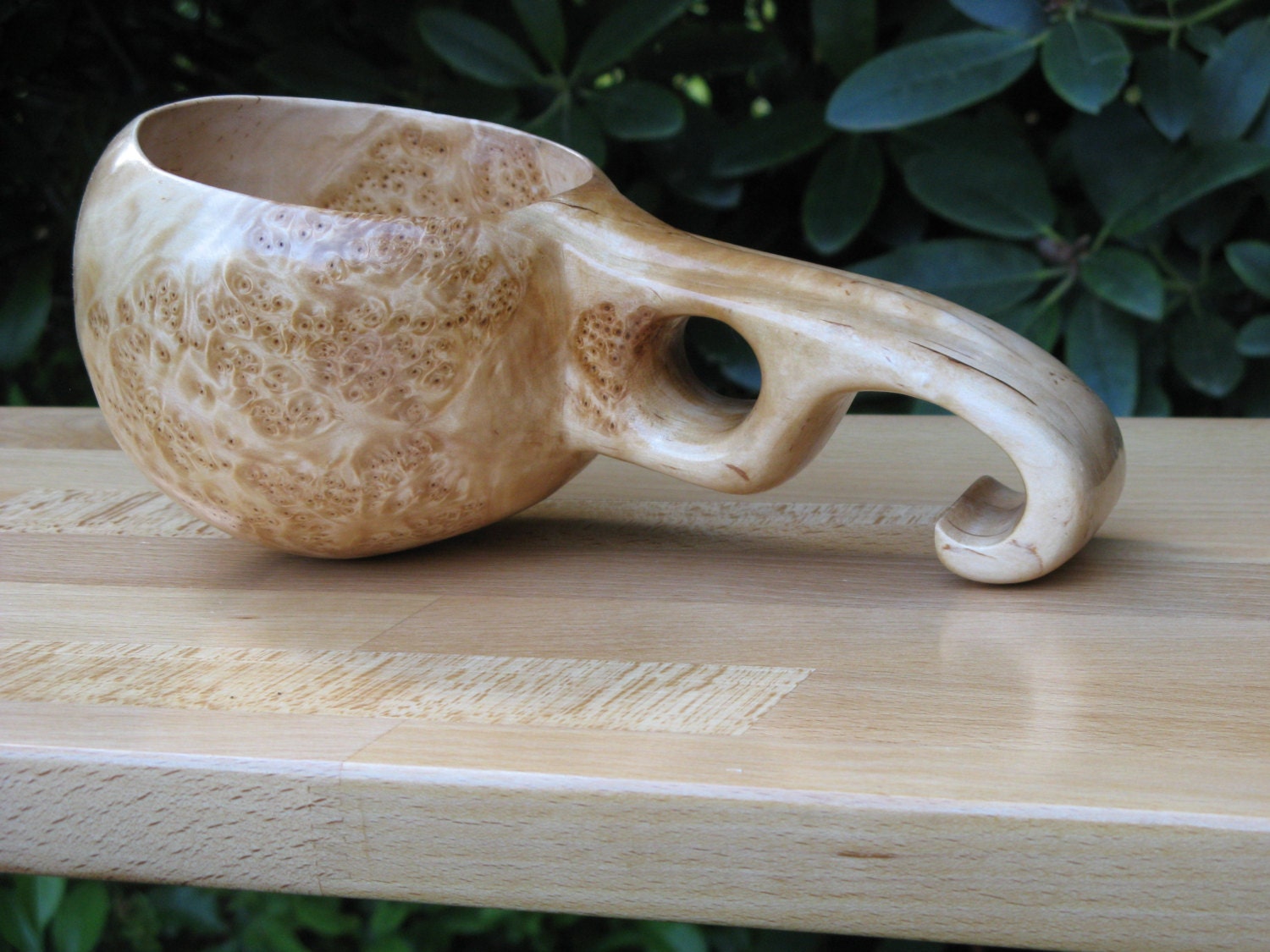 Finnische Kuksa Holz Wurzelholz Tasse trinken