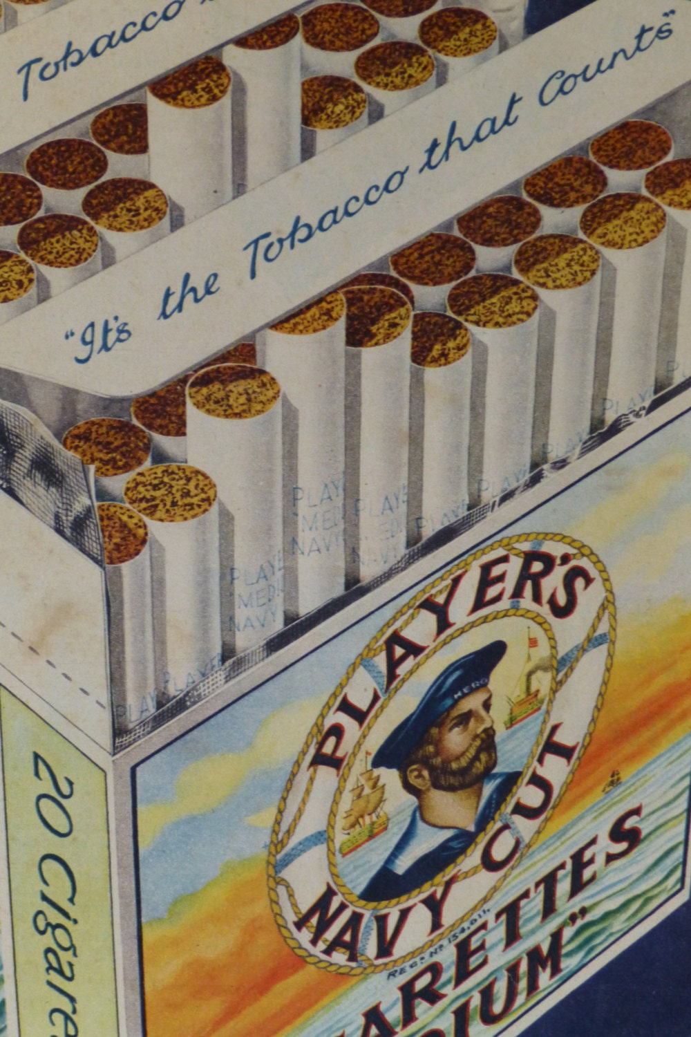 Vintage cigarette advert Players cigarettes Players Navy