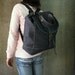 Dark Blue Striped Denim Cotton Men Women Bag Tote Handbag Shoulder Bag, Backpack, Travel Bag, Messenger, Laptop, All Purpose Bag - BP002
