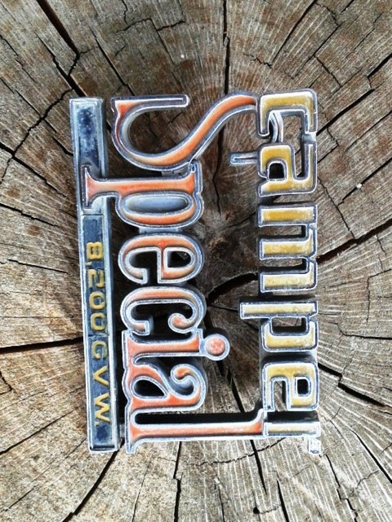 1970s Vintage Original GMC Camper Special Truck Emblem 8200
