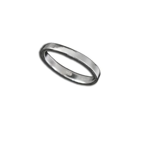 925 Sterling Silver Plain Stackable Ring Band 338