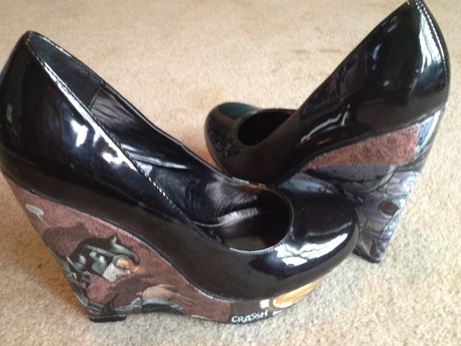Catwoman Women's Geek Shoes Wedge US Size 7