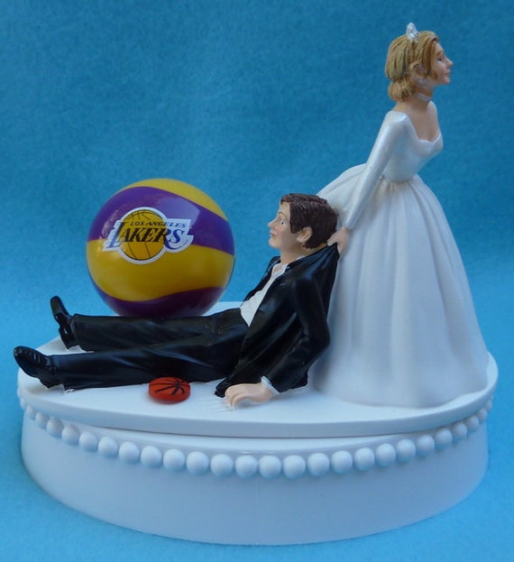  Wedding  Cake  Topper  Los  Angeles  Lakers LA Basketball Themed w 