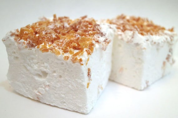 Toasted Coconut Marshmallows   1 dozen Gourmet homemade marshmallows  homemade marshmallows toasted coconut