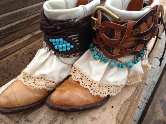 Cowboy boots Boho boots Hippie 1970's fun womens boots