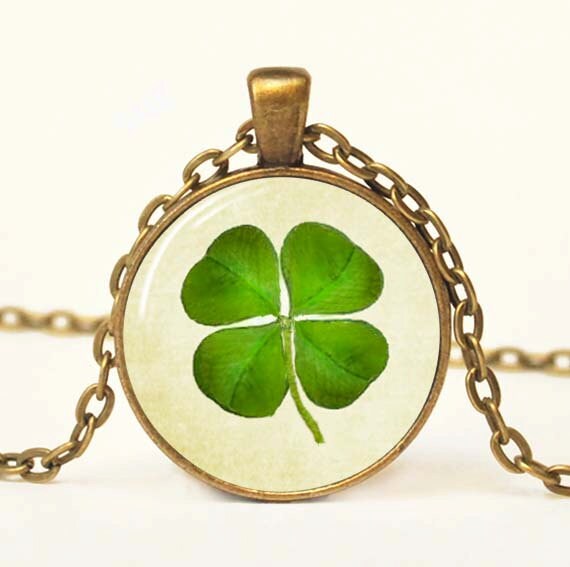 Lucky Clover Pendant Shamrock Jewelry Irish Pendant Altered