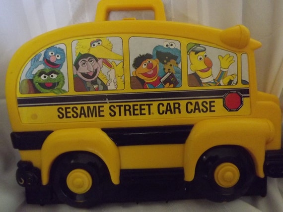 Vintage Hasbro Sesame Street School Bus Car Cast Die-Cast