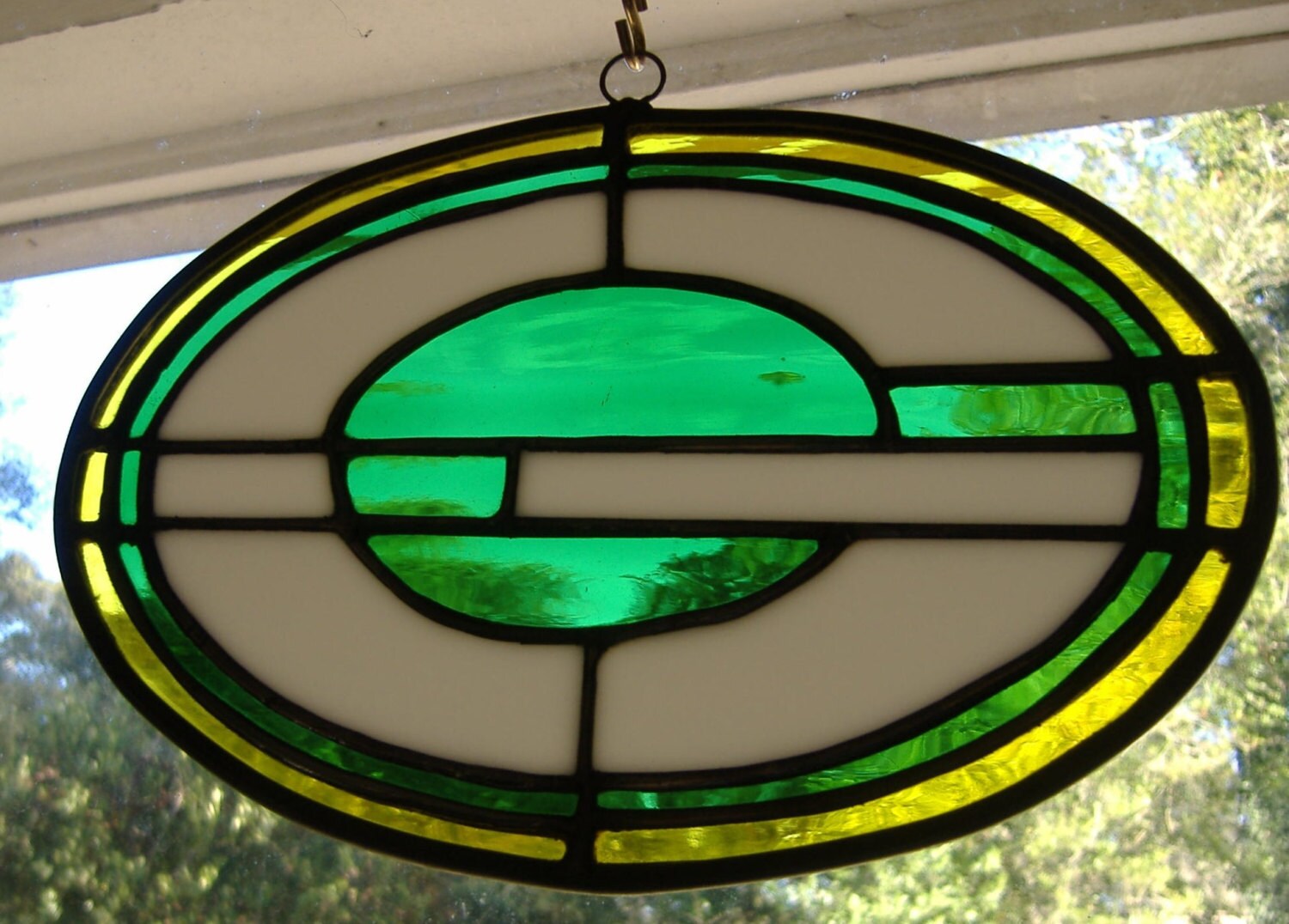 Green Bay Packers Stained Glass Panel