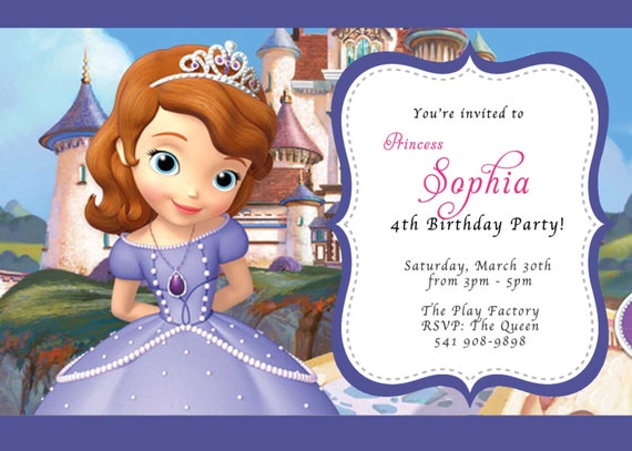 Sofia The First Birthday Invitations 10