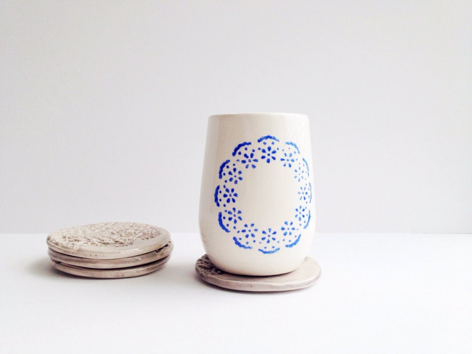 Ceramic Coasters Grey Home Decor Housewares Ceramics