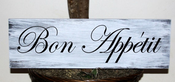 Primitive Bon Appetit wood sign