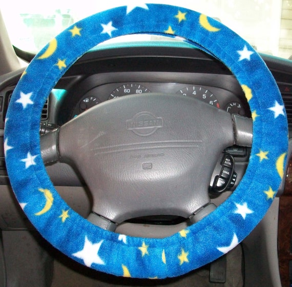 Novelty steering wheel cover moon & stars by CarolsCustomCovers