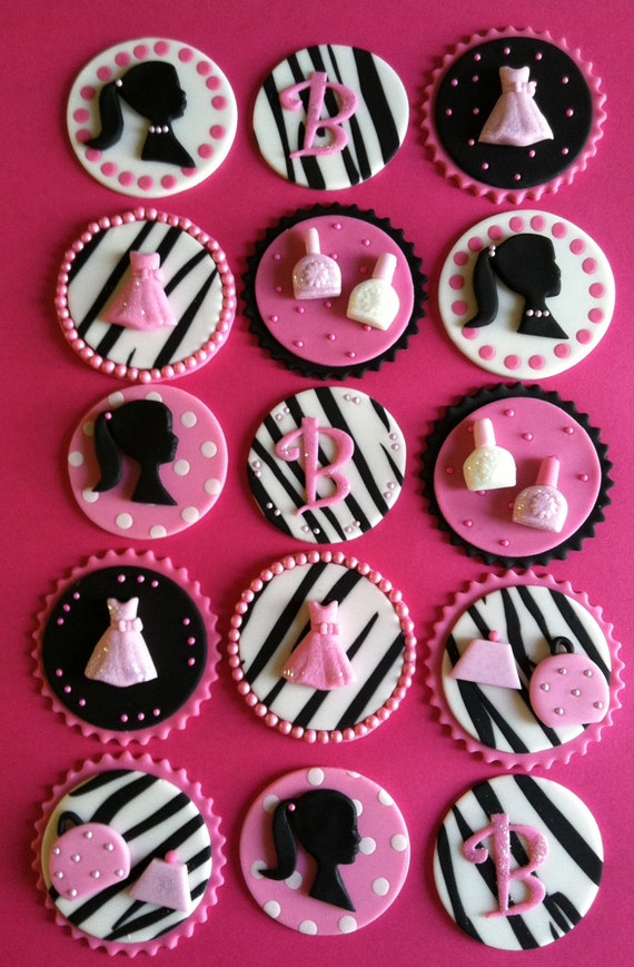 Items similar to Barbie cupcake toppers on Etsy