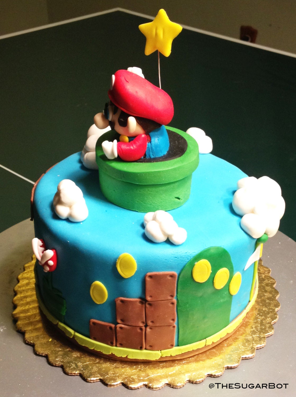 Super Mario fondant figurine edible cake topper