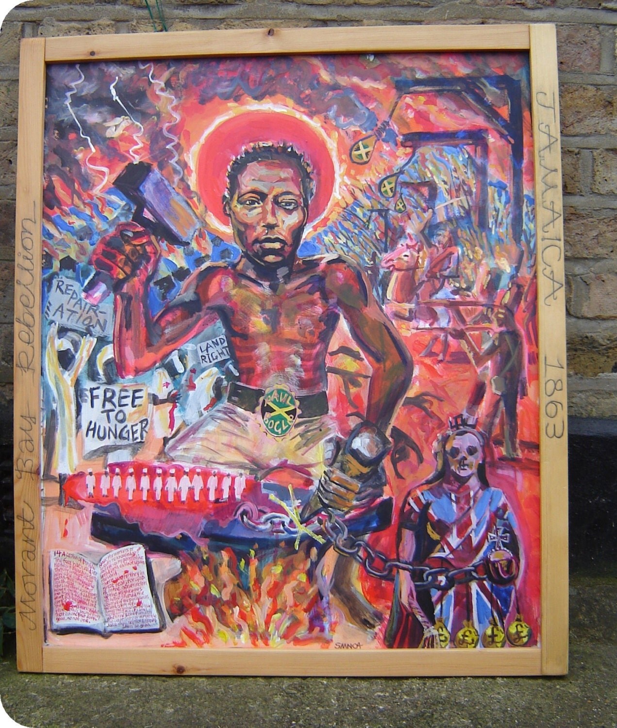 Paul Bogle Portrait of a Jamaican Hero framed acrylic