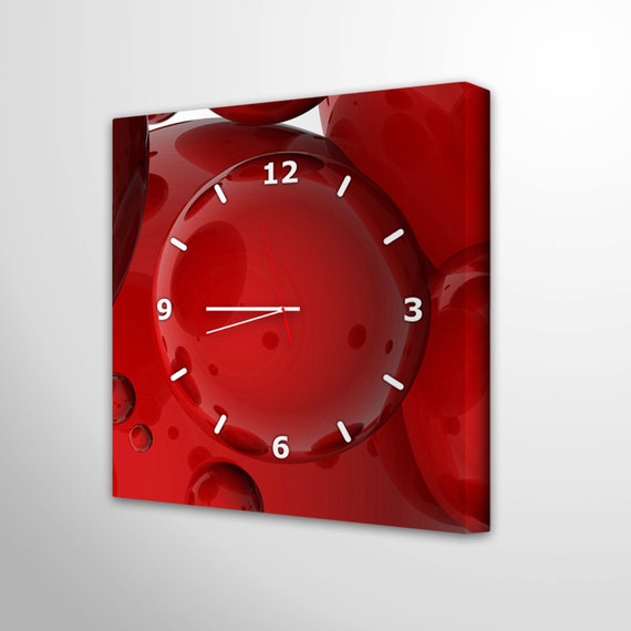 modern wall clock unique red wall clock living room kitchen