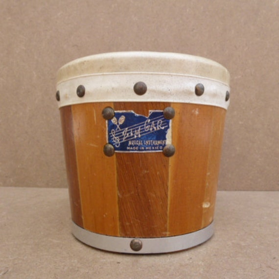 Vintage ZimGar Small Conga Drum Made in Mexico by NVMercantile
