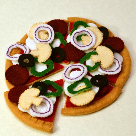Spiel von filz food pizza kindernahrung von feltfarmmarket auf etsy Bettwäsche pizza
