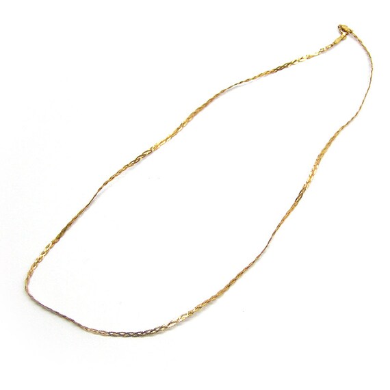 Vintage 14k Gold Serpentine Necklace Chain Made In Italy