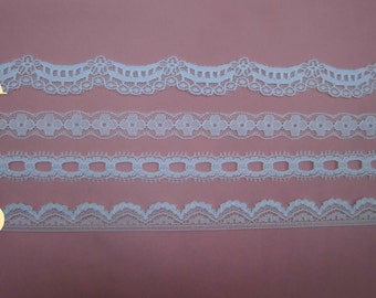 Wholesale lot 40yards Mixed Style White Lace Trim 1.2-1.5cm