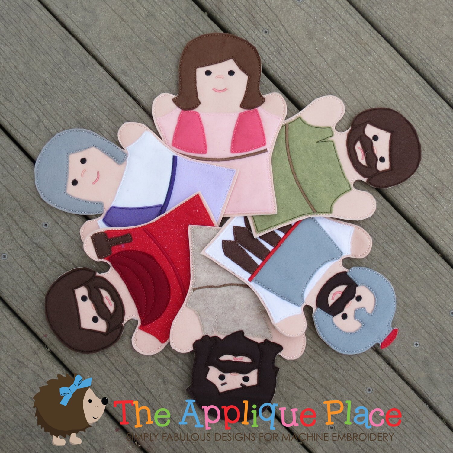 PATTERN Set of 6 Bible Character Puppets by TheAppliquePlace