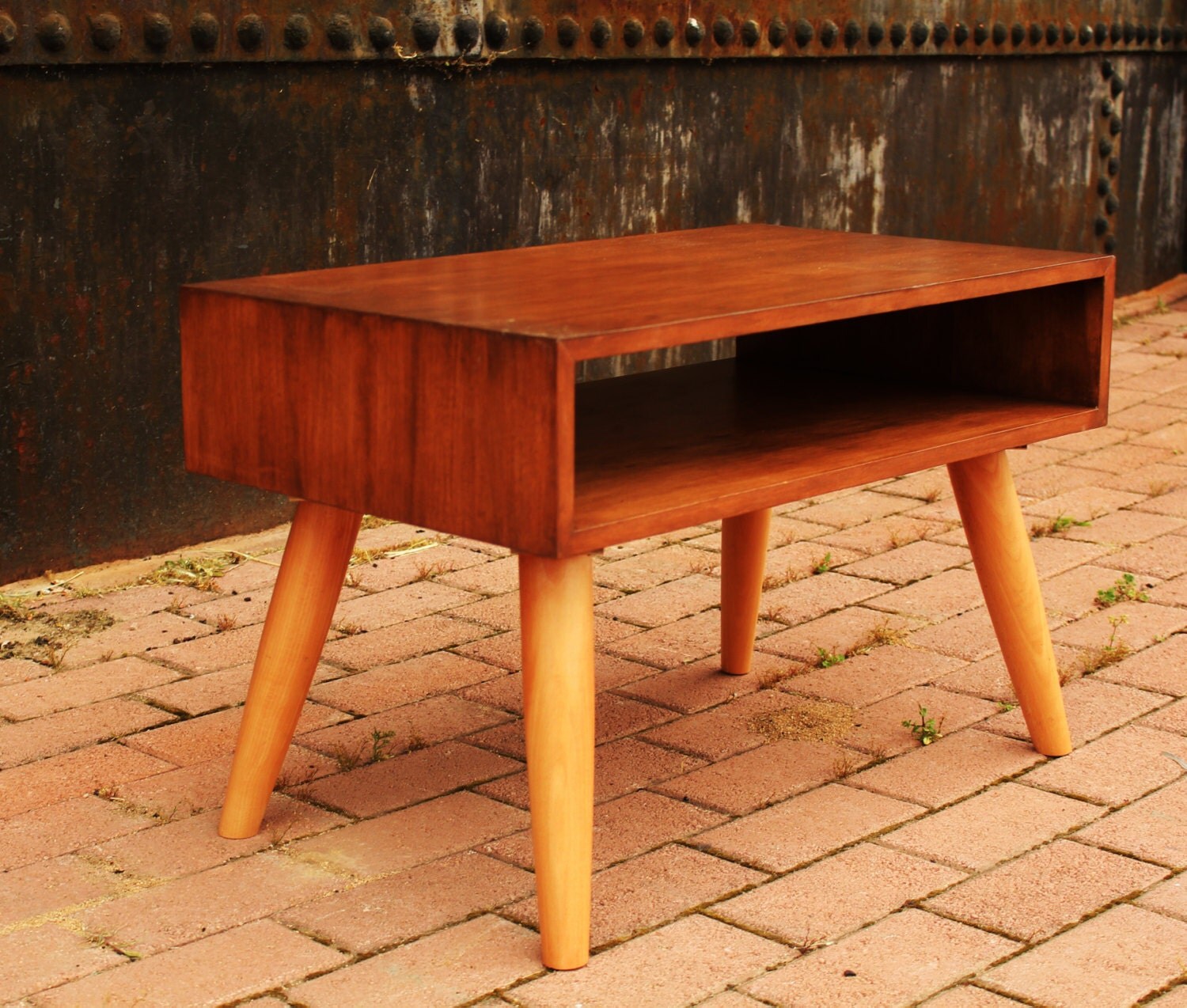 handmade bedside table.retro 50s danish by craftworksfurniture