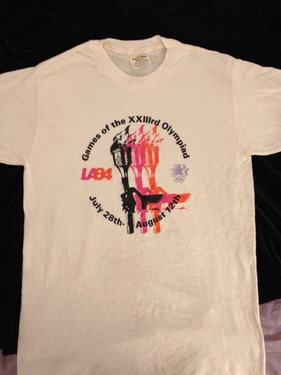 1984 Olympics Los Angeles Vintage T-Shirt Authentic Mint