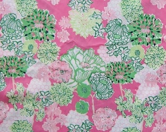 15" x 19" Lilly Pulitzer Fabric Pink Tiger Lilly b