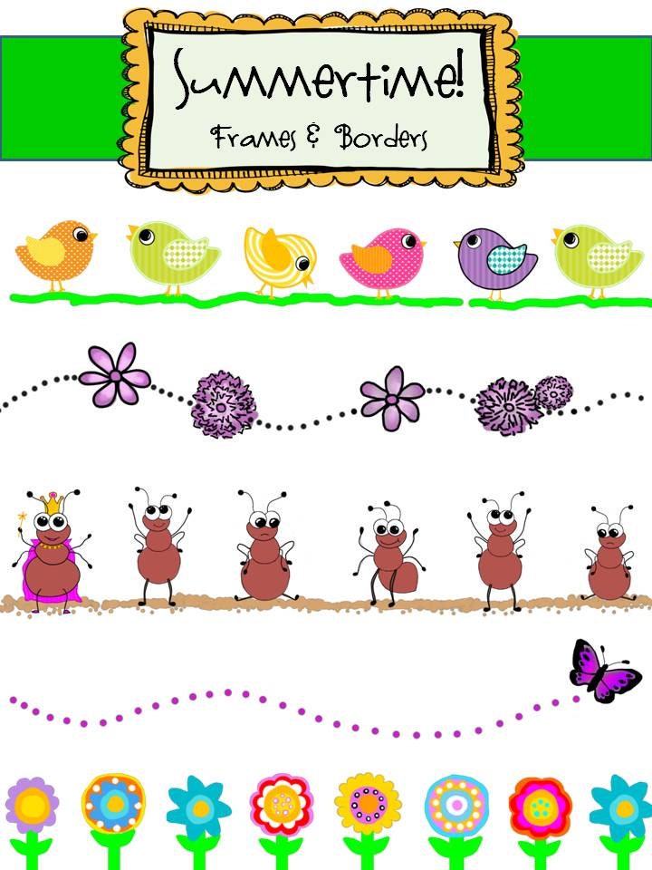 Clip Art Summertime Clip Art summertime clipart etsy clip art frames borders instant download