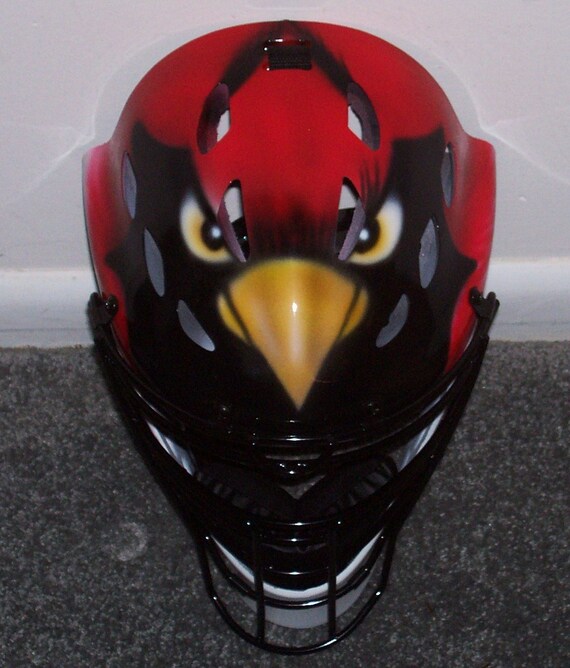 Cardinal Catchers Helmet Airbrushed Rawlings ADULT and YOUTH
