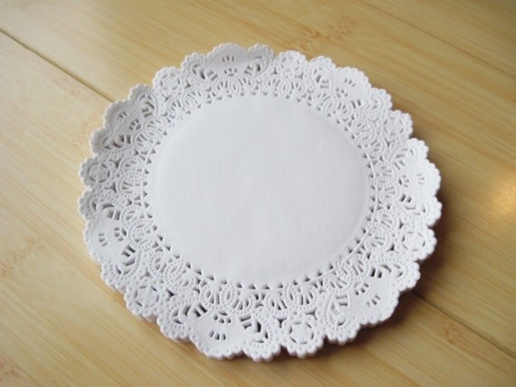 50 White paper lace doily doilies 6" size Il_570xn
