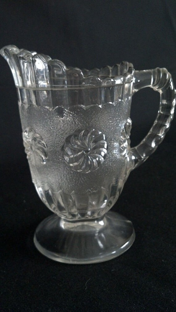 Early American Pattern Glass Creamer Dish