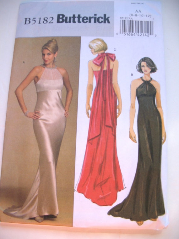 Evening Dress  Pattern  Prom  Dress  Pattern  Butterick 5182