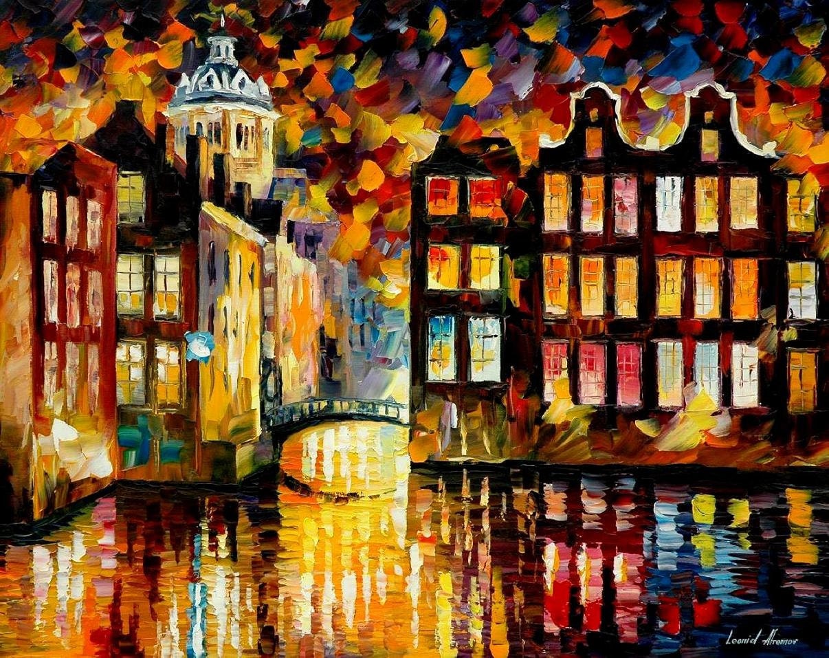 Amsterdam Art Netherlands Art Work Oil Painting On Canvas By